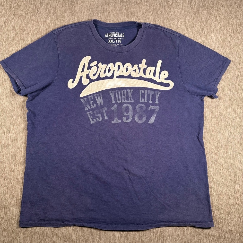 Aeropostale Mens Blue New York City Graphic T-Shirt XXL 3634AF10